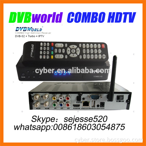 2016 new arrival Stock DVBWORLD combo hdtv satellite receiver for north america with jb200 tuner jyazbox v21 v16,v20 receiver